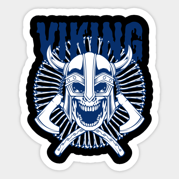 Viking Skull 3.3 Sticker by Harrisaputra